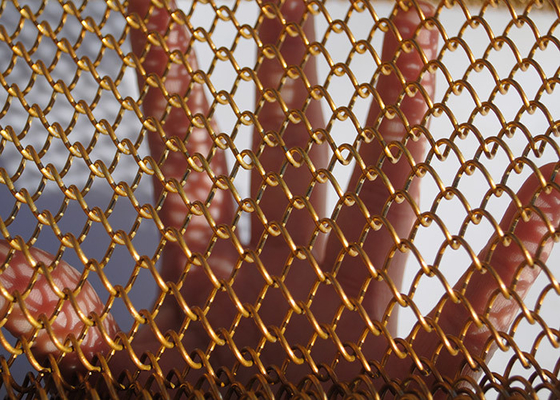Спираль Drapery катушки металла фасада цвета золота декоративная соткет занавес