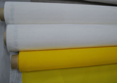 Желтая футболка шелковой ширмы ткани сетки полиэстера печатая высокую плотность, 91 микрон