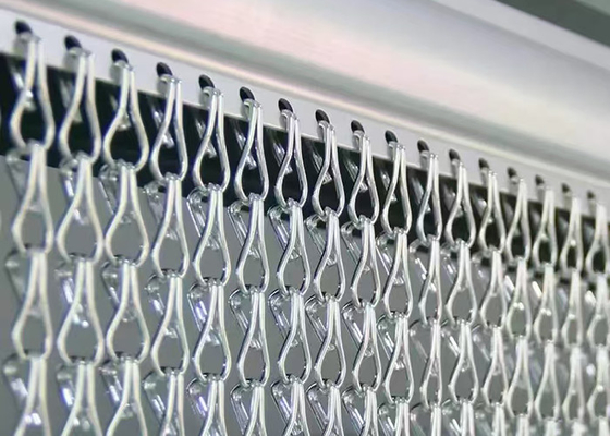 Хорошая цена. Специальный дизайн Алюминиевый двойной крючок Screen Chain Fly Curtain Mesh Для декорации помещений онлайн