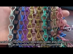 Алюминиевая декоративная дверная занавеска из проволочной сетки с двойным крючком