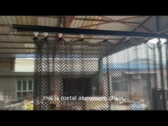 Золотой цвет Фасад Декоративная металлическая катушка Драпировка Спиральная тканевая завеса