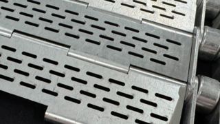 Металлическая пластинчатая конвейерная лента с отверстием для охлаждения туннеля печи отжига пекарни