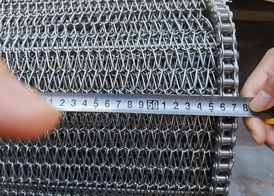Коммерчески звено цепи 1.5mm Ss конвейерная лента ячеистой сети для печениь обломоков мозоли