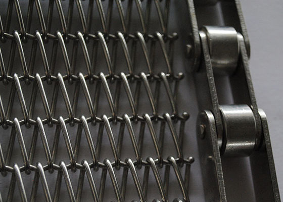 Пояс ячеистой сети конвейерной цепи из нержавеющей стали 304, устойчивый к высоким температурам