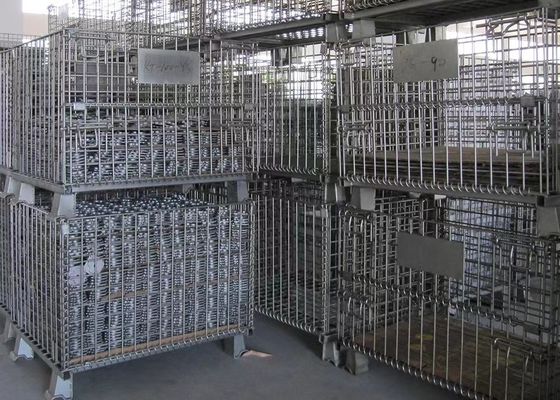 Логистическое хранение металлическая клетка баскетбольная проволока металлическое хранение железо складная клетка тележка складная клетка хранения проволока