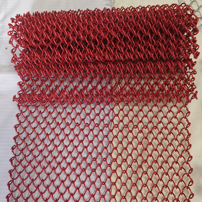 Хорошая цена. Red Decorative Aluminium Metal Mesh Chain Link coil Curtain Drapery Fabric exterior decorative screen for rood divider онлайн