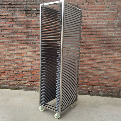 Heavy Duty 30 Tiers 304 Stainless Steel Bakery Rack Tray Trolley for Rotary Oven