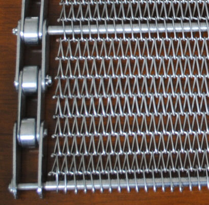 Специализированная теплостойкая непрерывная пища ss304 Металл Углеродистая Сталь Бисквит Пицца Печь Пекарня Цепь Спиральная проволочная сетка Конвейерный ремень