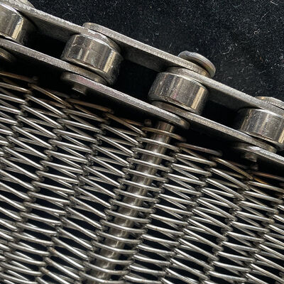 Хорошая цена. Пищевая категория высокотемпературная металлическая углеродистая сетка сетка печи цепная связь ткань спиральная конвейерная ремень из нержавеющей стали онлайн