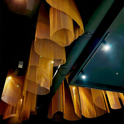 Алюминиевый потолочный занавес разного цвета, кольчужная проволочная сетка, декоративная сетчатая занавеска из звеньев цепи